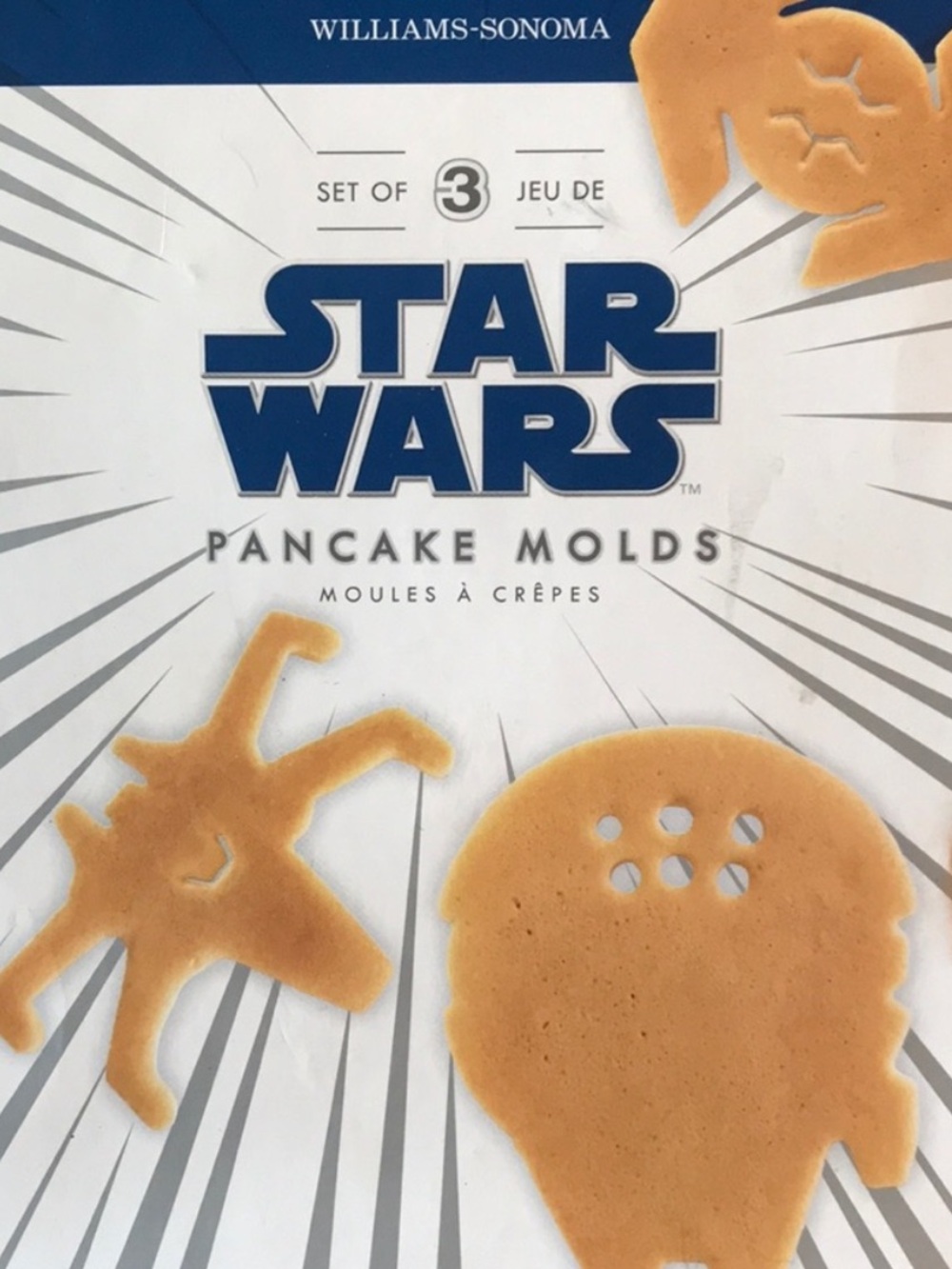 2010 Lucasfilm Ltd Williams-Sonoma Star Wars Pancake Mold Set of 3 Ships